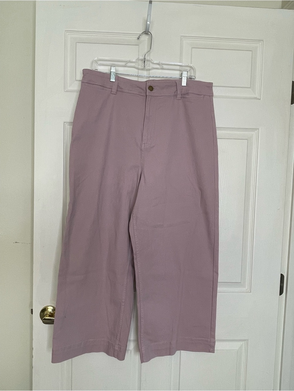 dip Wide-Leg Chinos in Dusty Mauve